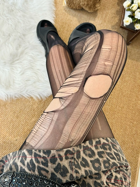 Cut-out Tights Colors 5 Design Tearable