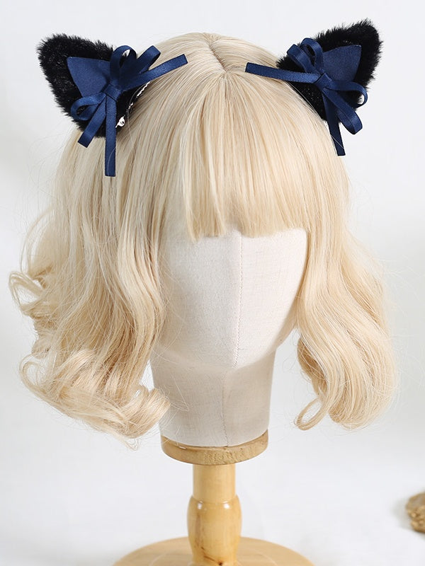 Plush Ear 5 Hairclips Kitty Colors Pair of A