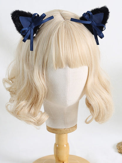 Plush Ear 5 Hairclips Kitty Colors Pair of A