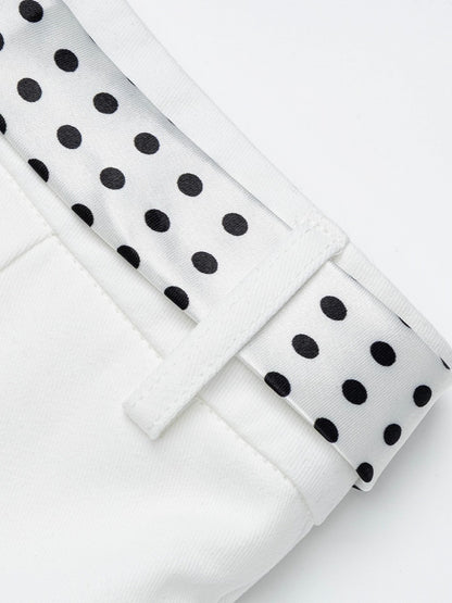 White Ruffled Shorts with Star & Puppy Embroidery - Languid Park
