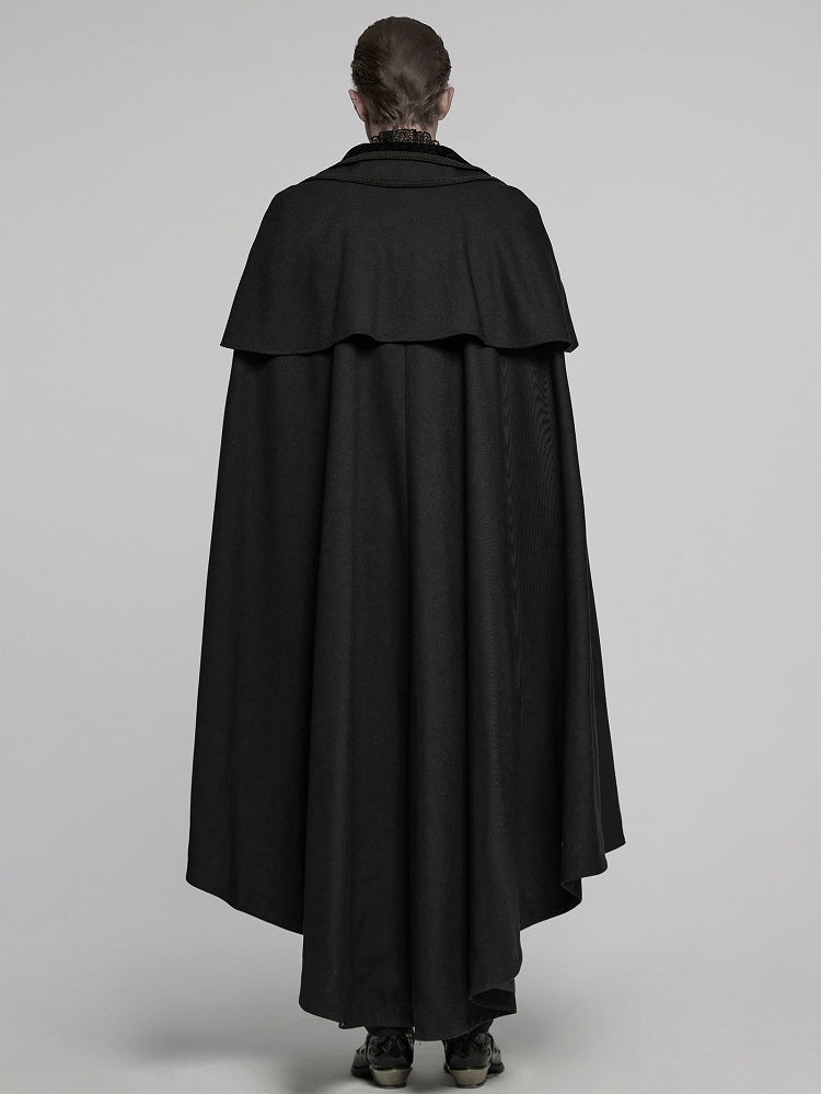 Retro Black Cloak-Jacket Men's Goth
