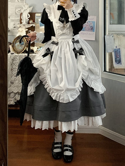 Black and Gray Bowknot Dress Clip