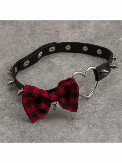 Punk Spike Bow Choker