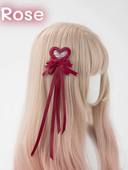 Clip Hair (Single Heart Bow