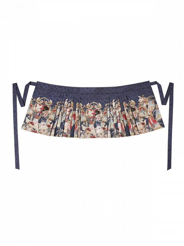 Chinese Style Apple Embroidery Outfit Set with Capelet - Zao Jing Ji