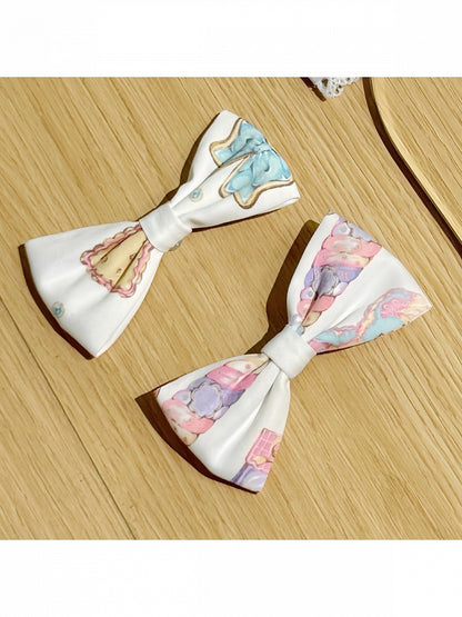 Tricolor Bow Hair Clip for Lolita Ensembles - Sweet Dream Shop