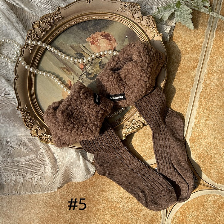 Sweet Plush Cuff Calf Socks