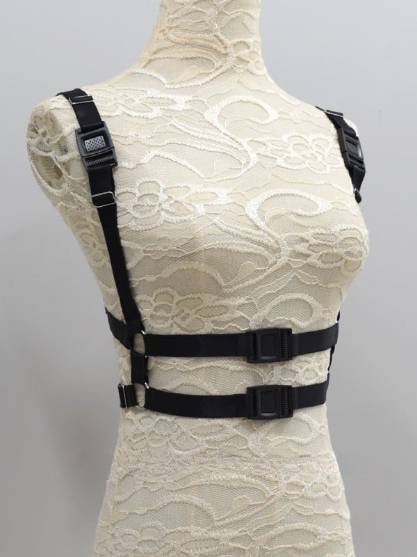 ブラック スチームパンク ハーネス ベルト