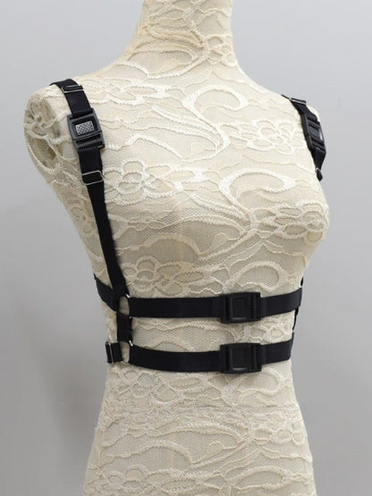 ブラック スチームパンク ハーネス ベルト