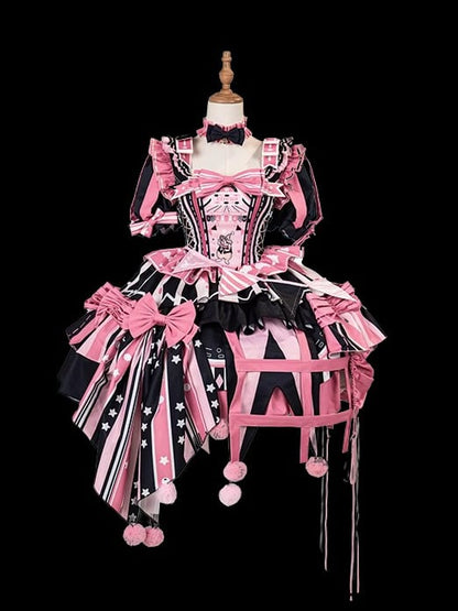 Sweet 5 Ribbon Color Triangle Flag Lolita Circus Options