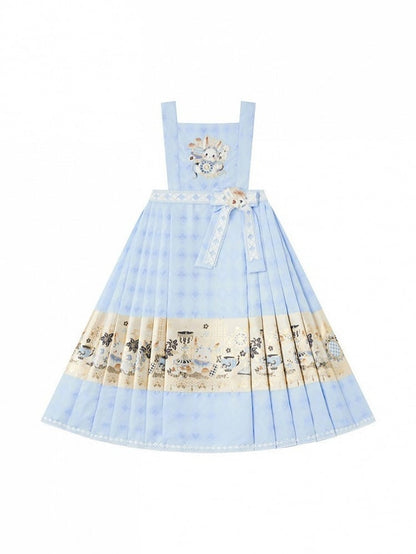 New Chinese Style Hanfu Alice in Wonderland Lolita Dress with Embroidery Details - San Sheng Du