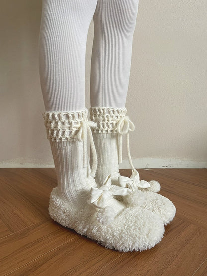 Cuffs Drawstring Ribbed with Socks