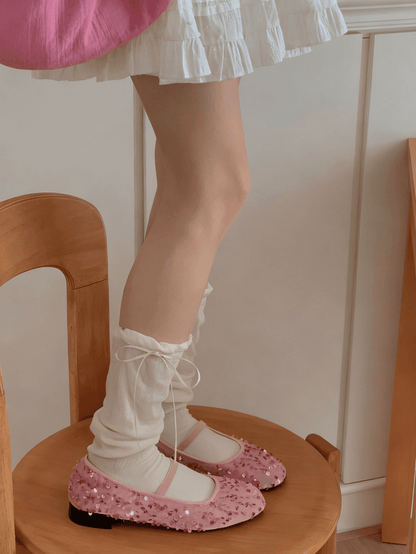 Bowknot Calf Color Details 6 Options Socks