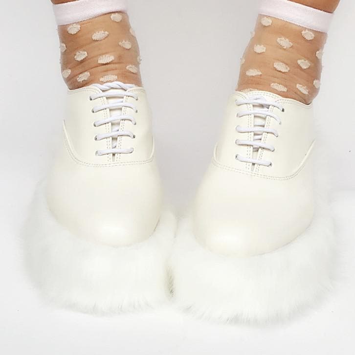 Fur Fluffy Shoes Custom Elegant SP167987 Made