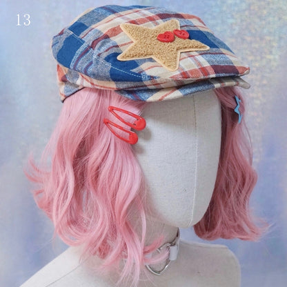 Plaid 13 Hat Pattern Options Beret