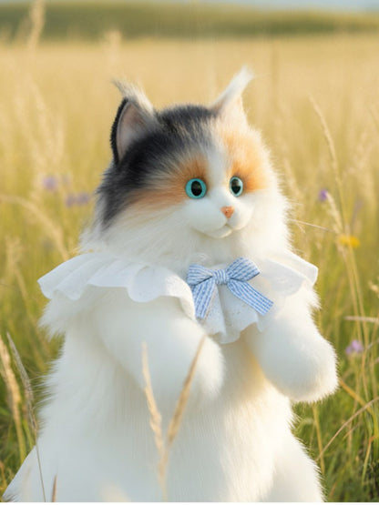 Large Plush Size - Cute Bag Realistic Cat Backpack/Crossbody