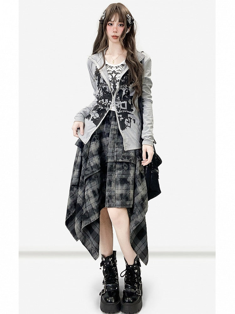 Gray Print Design Bittersweet Jacket
