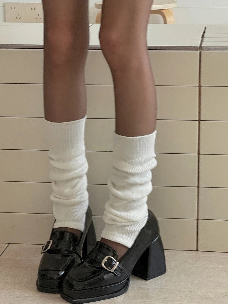 Slouchy Knit Leg Warmers Ribbed