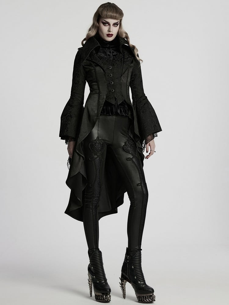 Black Gothic Gorgeous Palace High-Low Jacket