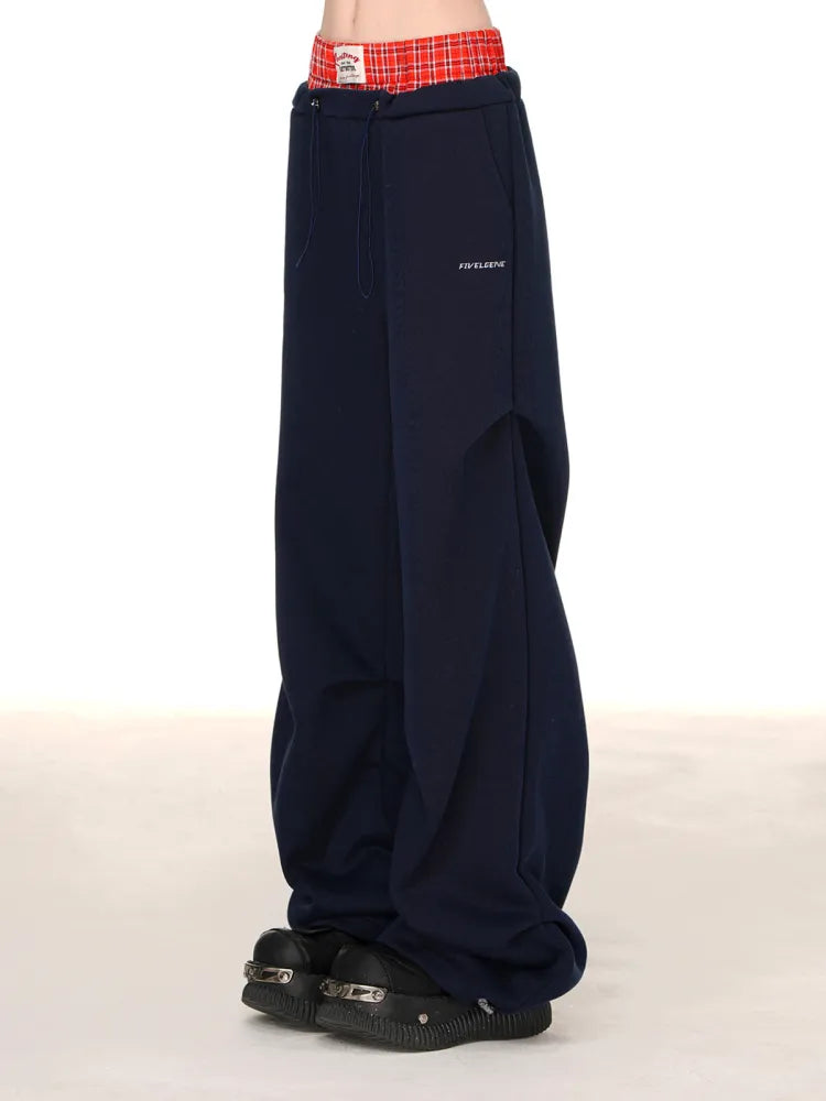 Blokette Hose Core Blue Waistband Grau/Dunkel Hell Kariert