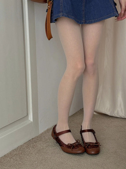 Daily (Elegant Style) Semi-sheer Pantyhose Ribbed