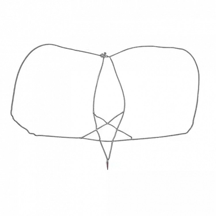 Stud Necklace Design Silver Pendant Pentagram