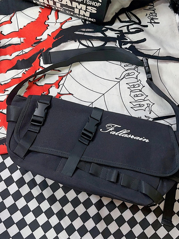 Gelb kariert/schwarze lässige Umhängetasche