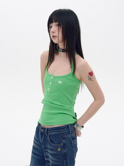 Green Racerback Tank Top - innomoood