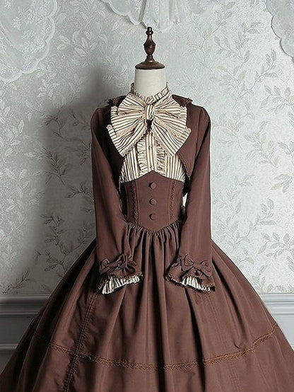 Lace Bolero Trim with Top Brown Lolita