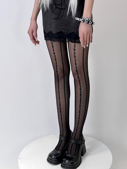 Tights Bittersweet Pattern Striped Black/White