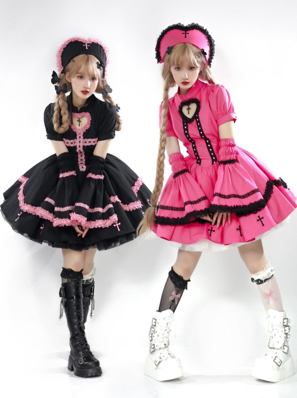 Subkultur Lolita Kleid Y2K Cross