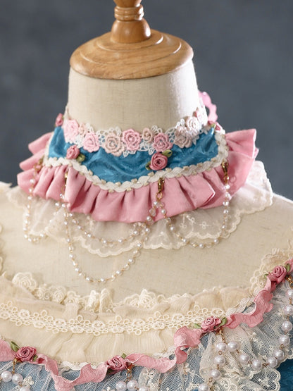 Rosa / Rot / Schwarz / Grün / Grau / Beige / Blau Choker