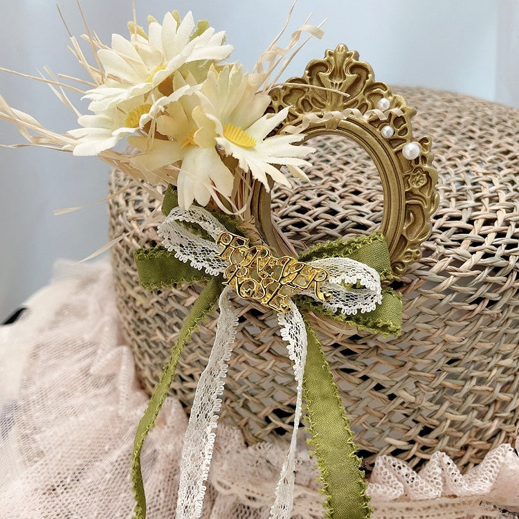 Brooch Bowknot 5 Design Letter Decorated Options Daisy Color