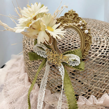 Brooch Bowknot 5 Design Letter Decorated Options Daisy Color