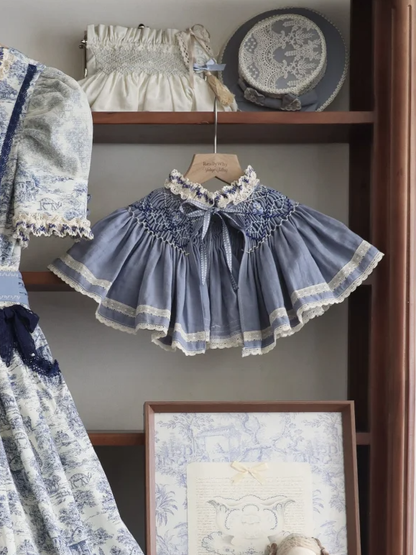 Blue Sle-tie Strap Cape