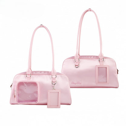 Pink Ita Bag with Detachable Card Holder - Sheep Puff