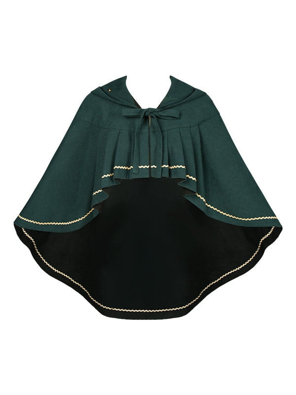 Hem Reversible Charm Cape Green High-low Pointed Hood Key with
