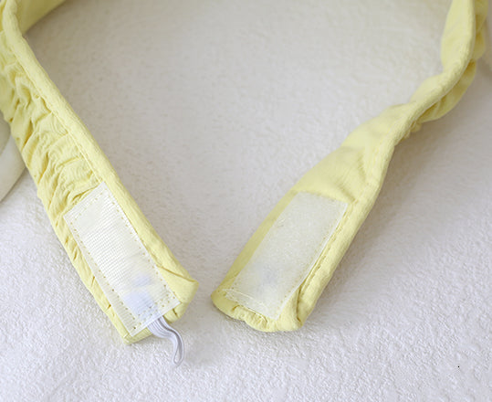 Lace / Visor Ctue White Yellow Bunny Creamy Trim Cap Ears