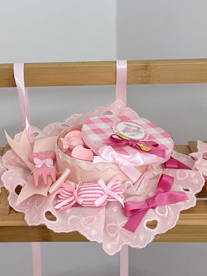 Clips Yellow/Pink Lolita Candy Sweet Box With Mini Hat