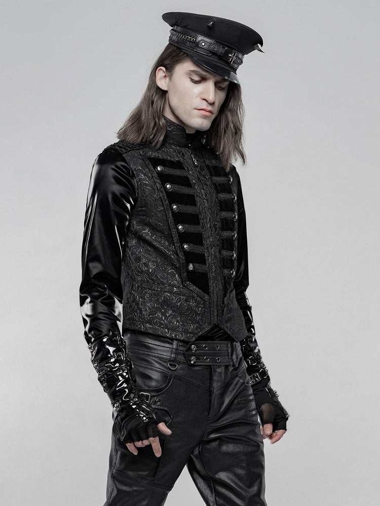 Gorgeous Black Gothic Vest Men's