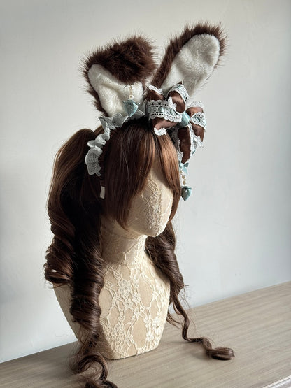 (With Set KC Accents) Chocolate-Themed Furry Ear Lolita