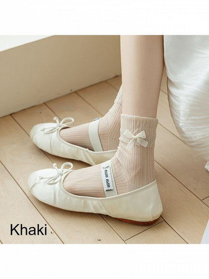 Short Bowknot Socks Colors with Lace Details Style 5 Lolita