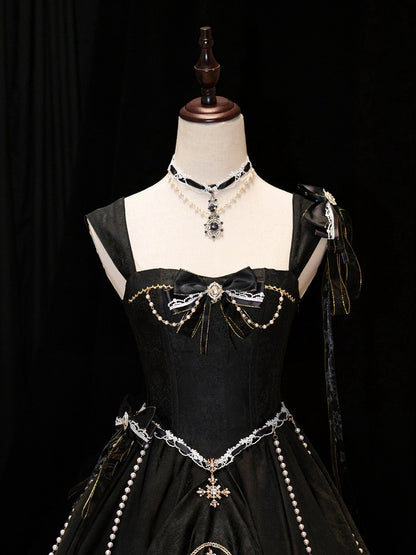 Schwarz / Dunkelblaue Halskette