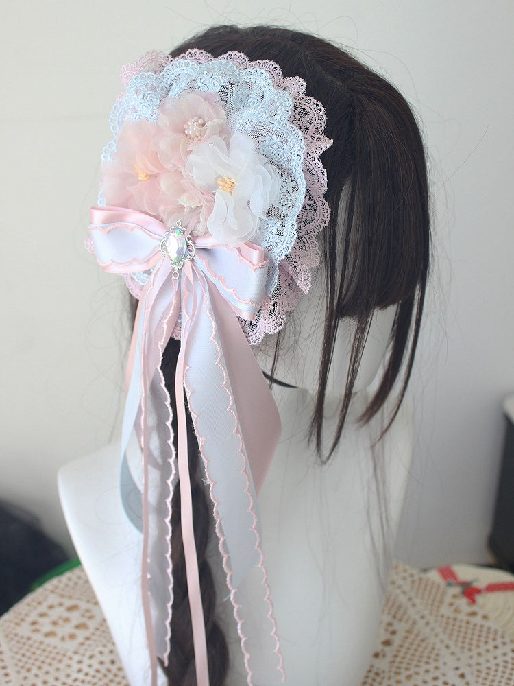 Bow Pastel Floral Clip Hair Lace