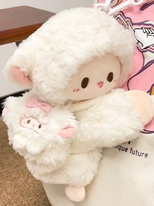 Plushie Purse Cute Chain Key White Coin Lamb-shaped