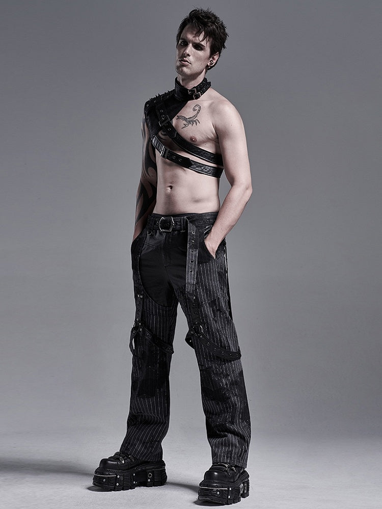 Shoulder Men's One-Arm Armor Black Punk