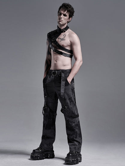 Shoulder Men's One-Arm Armor Black Punk