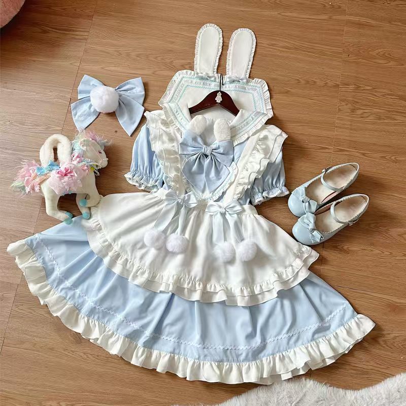 Sweetheart Bunny Ball Lolita Princess OP Long Sleeve Dress