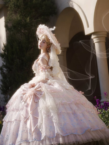 Hat Veil Design Lolita Floral Hanayome Large with