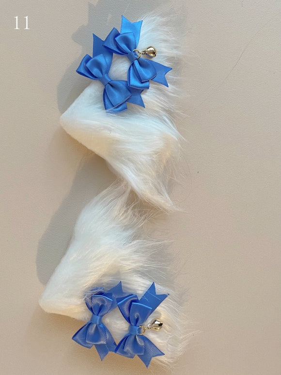 Cat Hairclips Bowknot Ear Options 11 Details